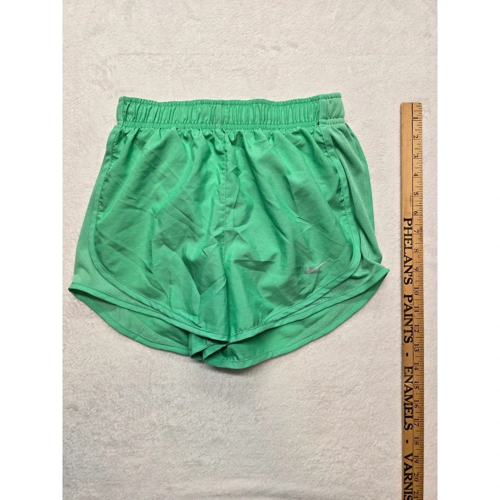 Nike‎ Tempo Dri-FIT Running Shorts Green Mesh Athletic Womens XS